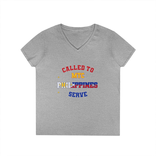 Philippines MTC English - Ladies' V-Neck T-Shirt