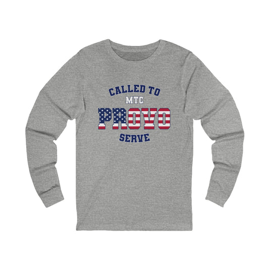 Provo MTC English USA Flag - Unisex Long Sleeve Cotton Jersey