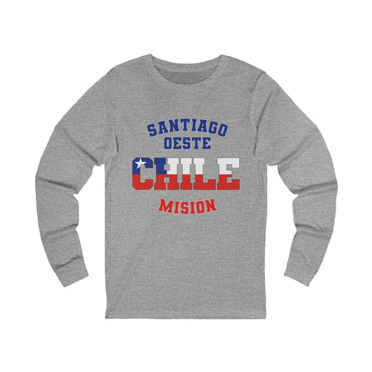 Chile Santiago West Spanish - Unisex Long Sleeve Cotton Jersey