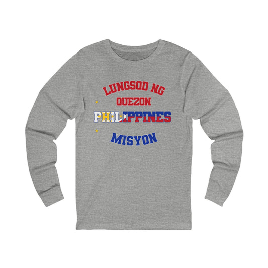 Philippines Quezon City Tagalog - Unisex Long Sleeve Cotton Jersey