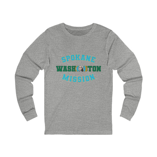 Washington Spokane English - Unisex Long Sleeve Cotton Jersey