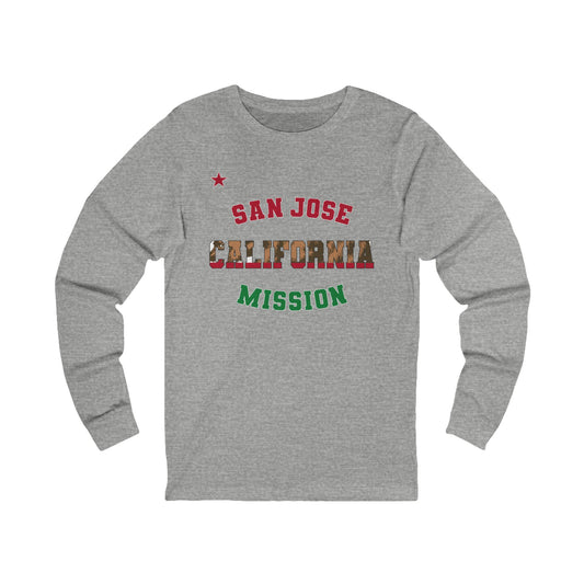 California San Jose English - Unisex Long Sleeve Cotton Jersey