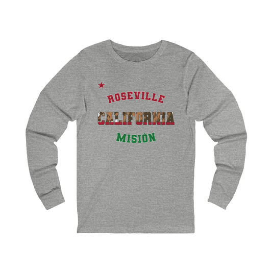 California Roseville Spanish - Unisex Long Sleeve Cotton Jersey