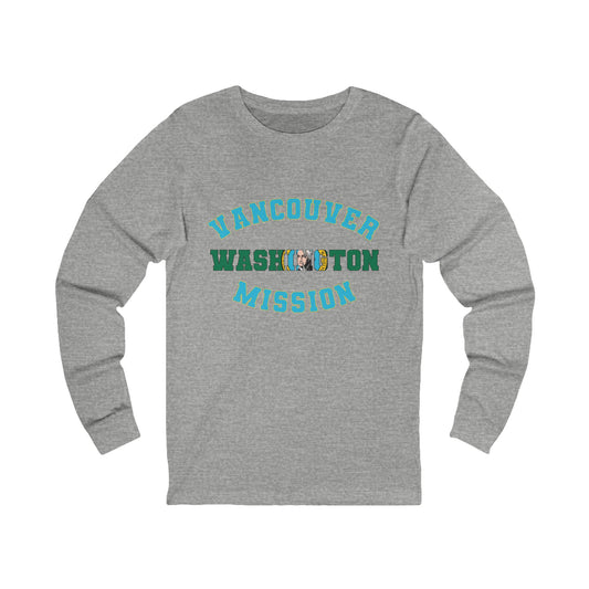Washington Vancouver English - Unisex Long Sleeve Cotton Jersey