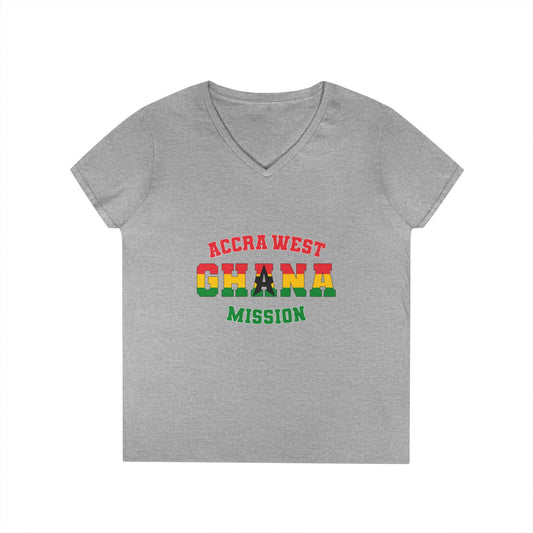 Ghana Accra West English - Ladies' V-Neck T-Shirt