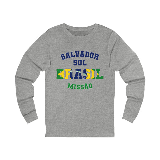 Brazil Salvador South Portuguese - Unisex Long Sleeve Cotton Jersey