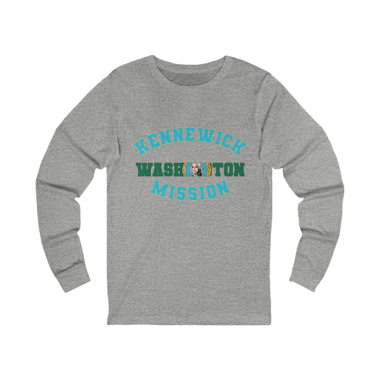 Washington Kennewick English - Unisex Long Sleeve Cotton Jersey