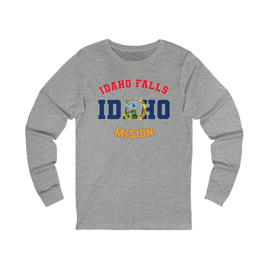 Idaho Idaho Falls Spanish - Unisex Long Sleeve Cotton Jersey