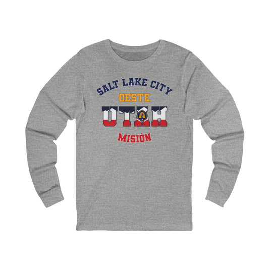 Utah Salt Lake City West Spanish - Unisex Long Sleeve Cotton Jersey