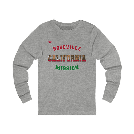 California Roseville English - Unisex Long Sleeve Cotton Jersey