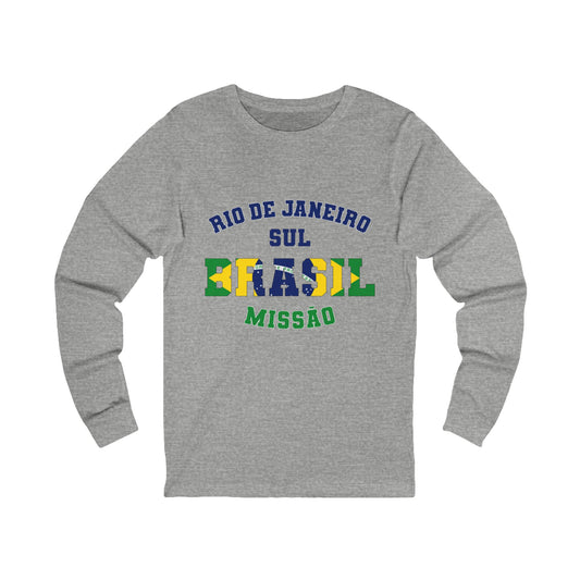 Brazil Rio de Janeiro South Portuguese - Unisex Long Sleeve Cotton Jersey