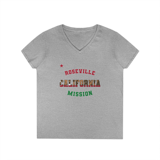 California Roseville English - Ladies' V-Neck T-Shirt