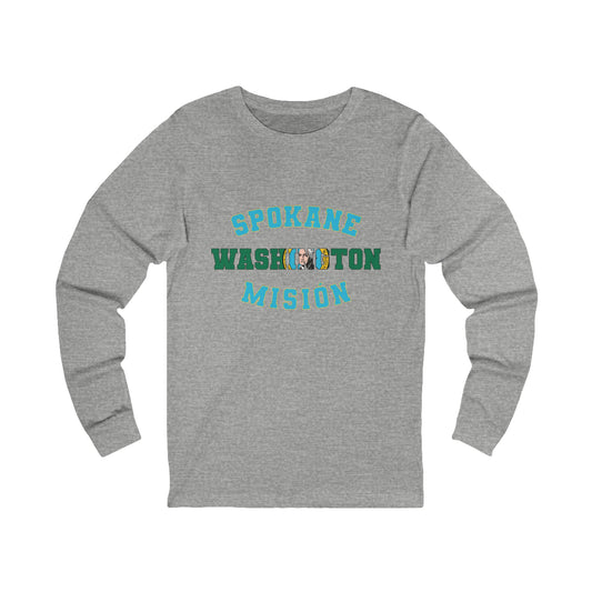 Washington Spokane Spanish - Unisex Long Sleeve Cotton Jersey