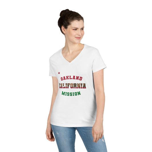 California Oakland English - Ladies' V-Neck T-Shirt
