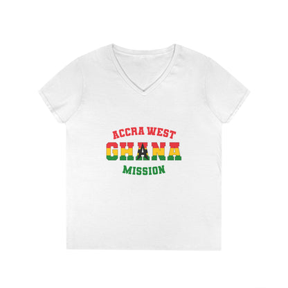 Ghana Accra West English - Ladies' V-Neck T-Shirt