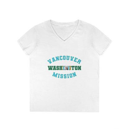 Washington Vancouver English - Ladies' V-Neck T-Shirt