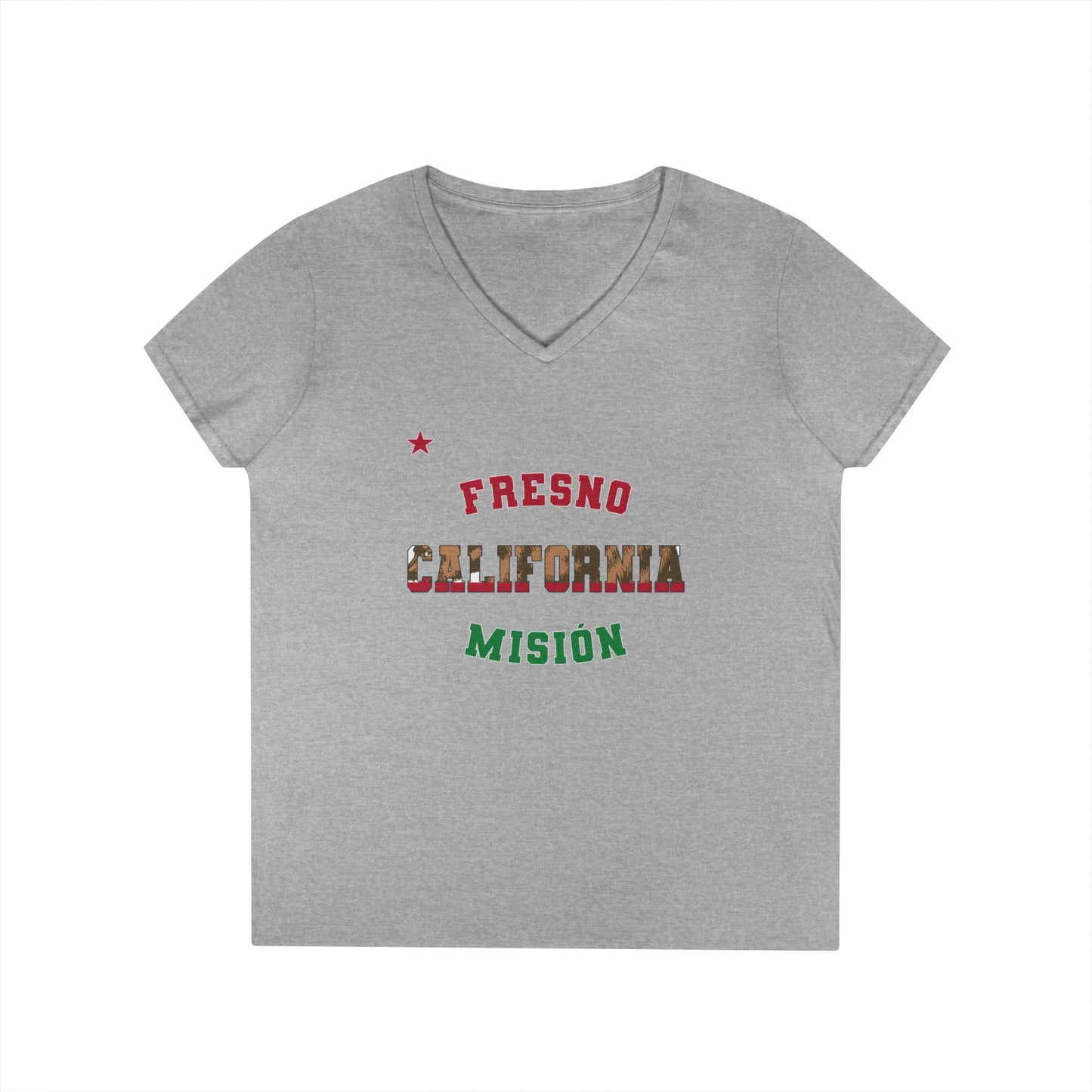 California Fresno Spanish - Ladies' V-Neck T-Shirt
