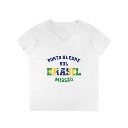 Brazil Porto Alegre South Portuguese - Ladies' V-Neck T-Shirt