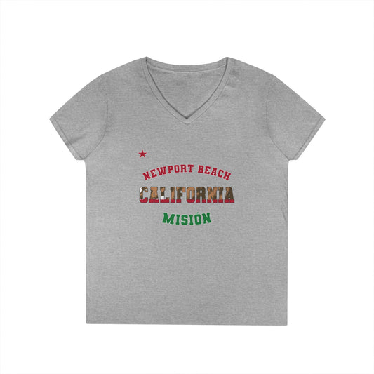 California Newport Beach Spanish - Ladies' V-Neck T-Shirt