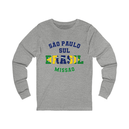 Brazil Sao Paulo South Portuguese - Unisex Long Sleeve Cotton Jersey