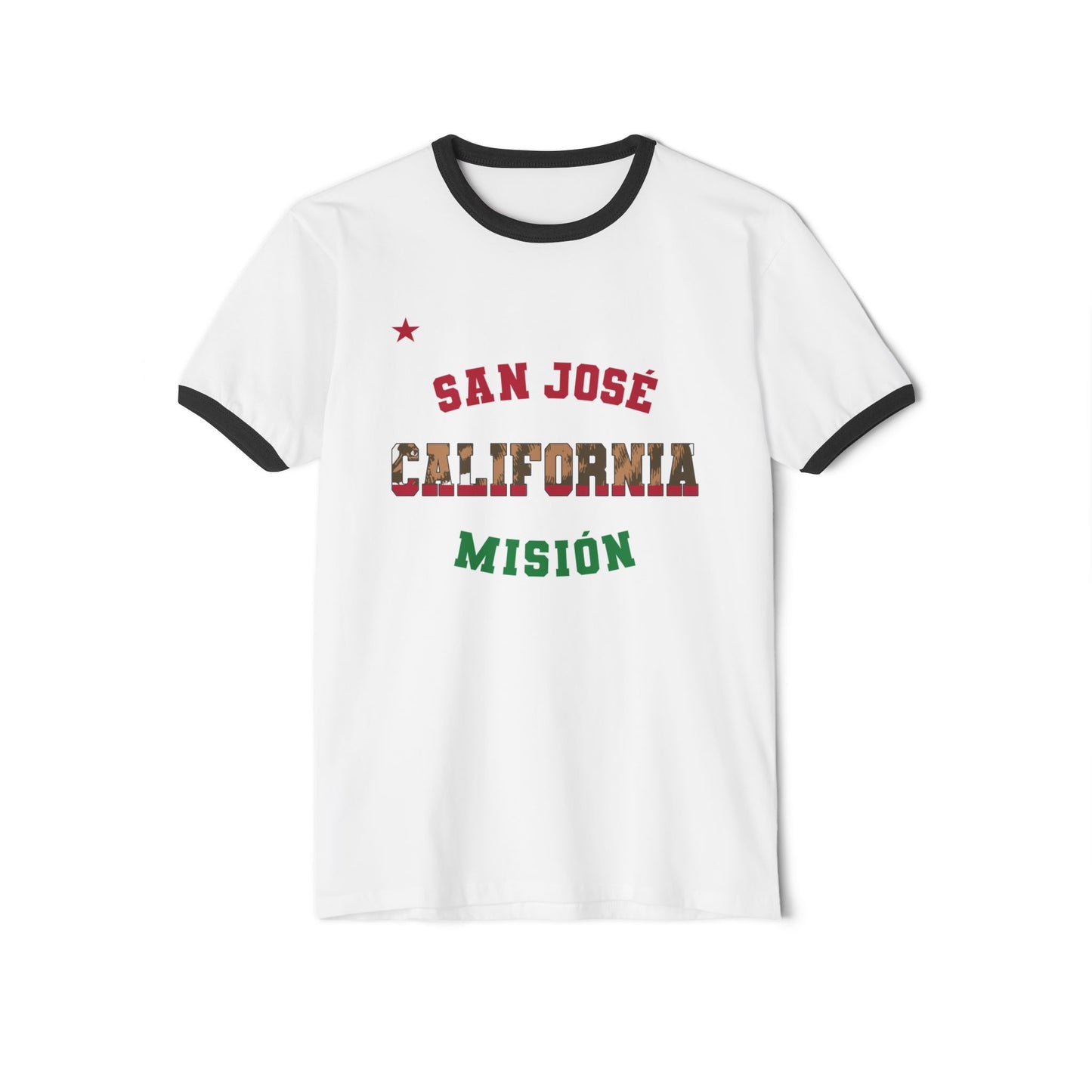 California San Jose Spanish - Unisex Cotton Ringer T-Shirt