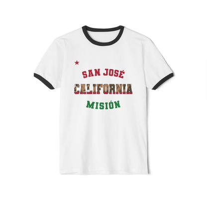 California San Jose Spanish - Unisex Cotton Ringer T-Shirt