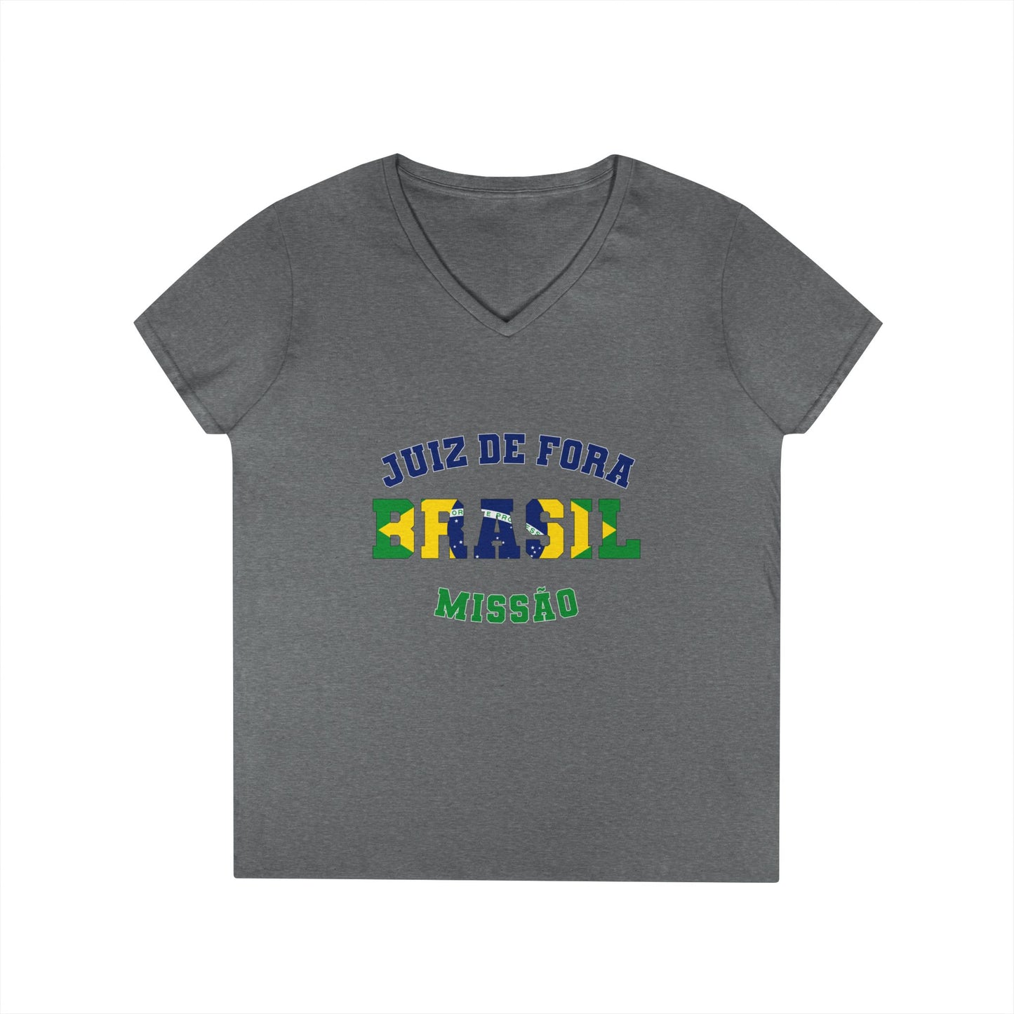Brazil Juiz de Fora Portuguese - Ladies' V-Neck T-Shirt
