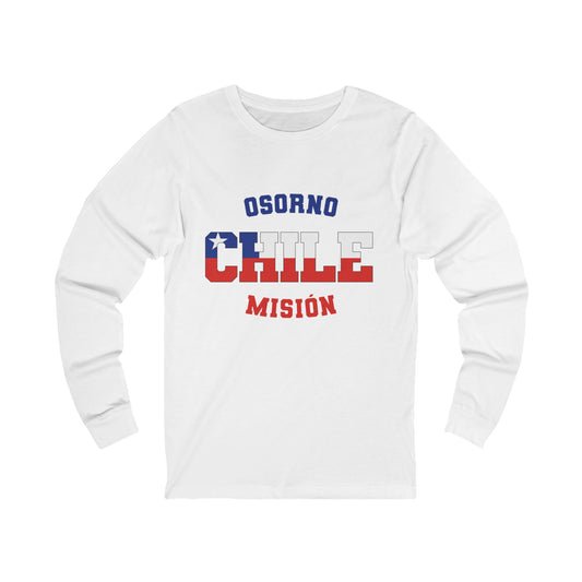 Chile Osorno Spanish - Unisex Long Sleeve Cotton Jersey