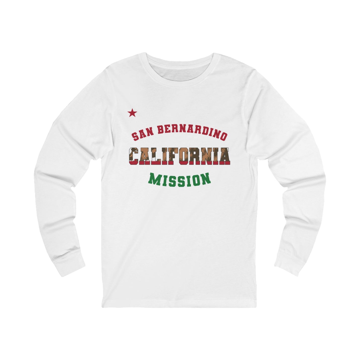 California San Bernadino English - Unisex Long Sleeve Cotton Jersey