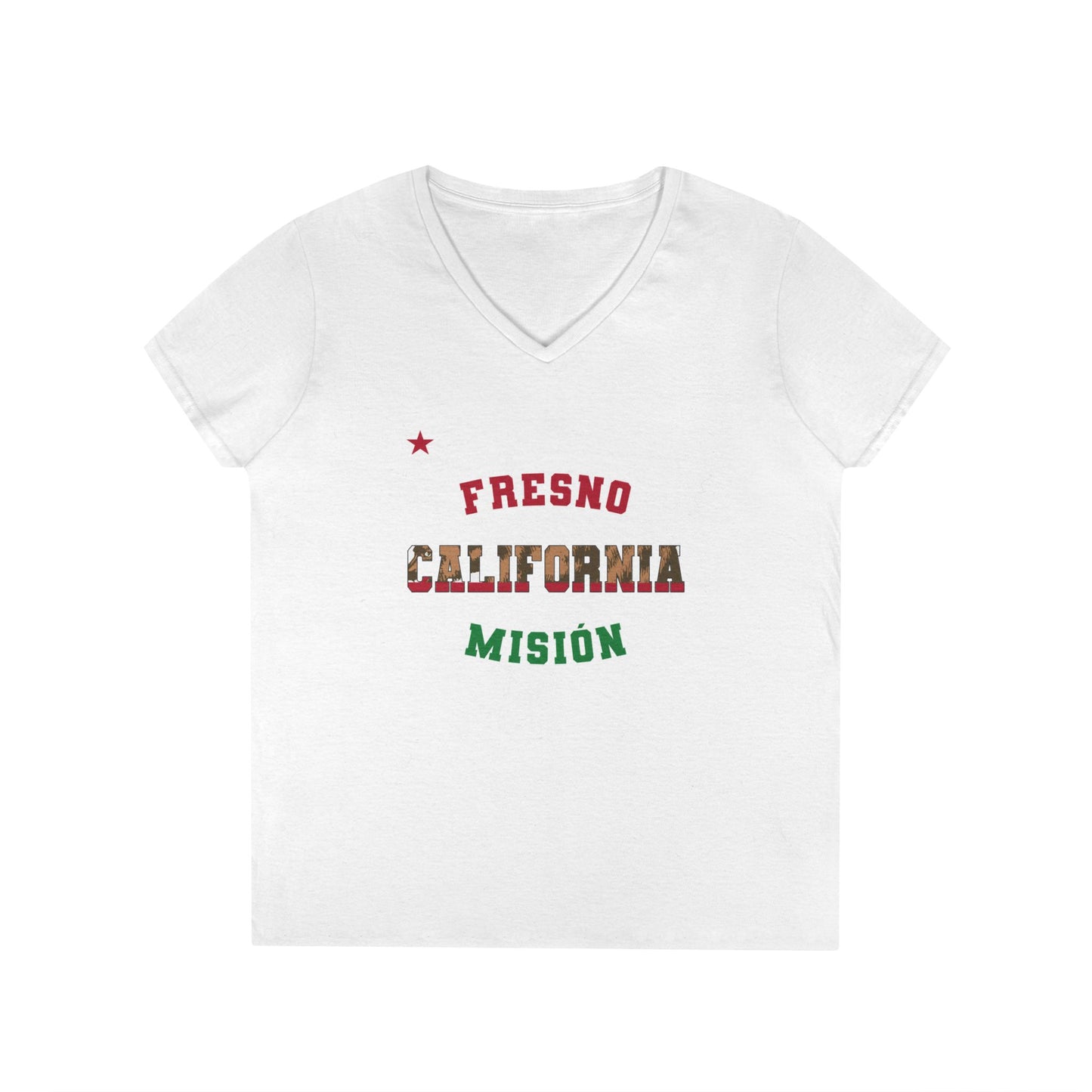 California Fresno Spanish - Ladies' V-Neck T-Shirt