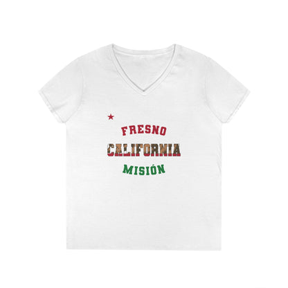 California Fresno Spanish - Ladies' V-Neck T-Shirt