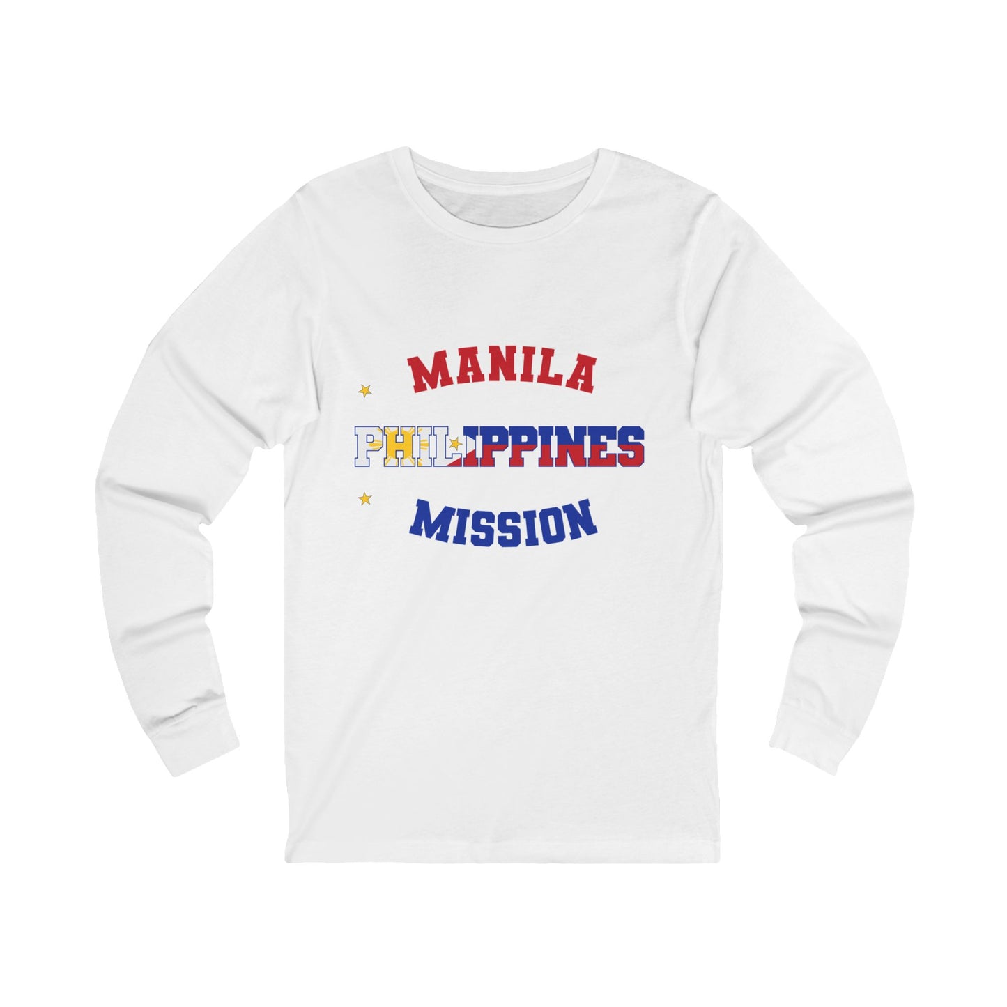 Philippines Manila English - Unisex Long Sleeve Cotton Jersey