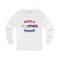 Philippines Manila English - Unisex Long Sleeve Cotton Jersey
