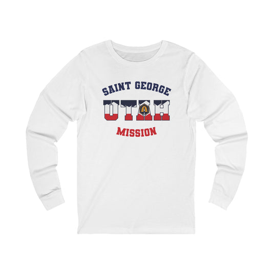 Utah Saint George English - Unisex Long Sleeve Cotton Jersey