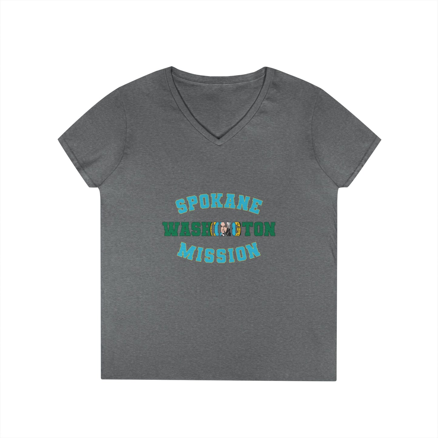 Washington Spokane English - Ladies' V-Neck T-Shirt