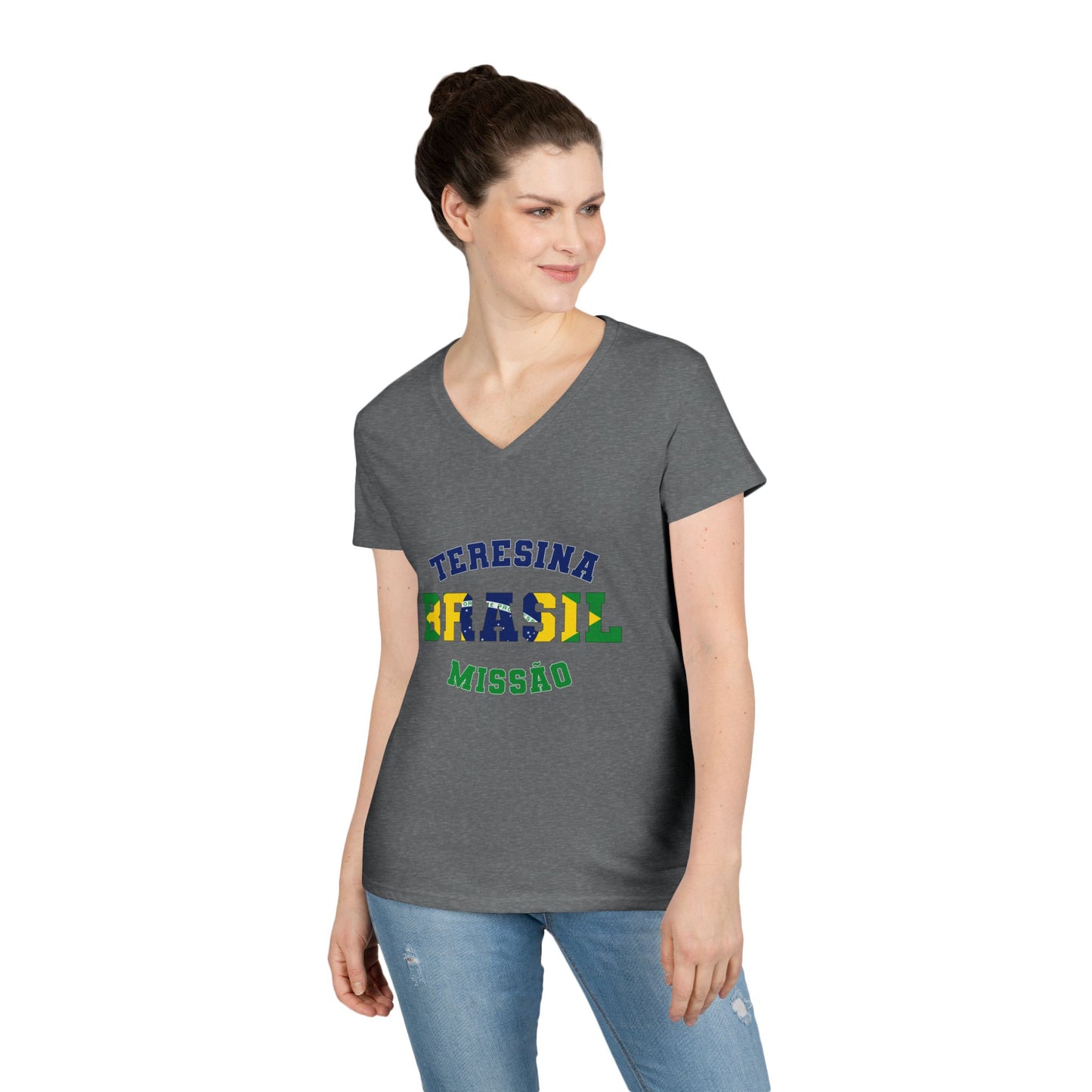 Brazil Teresina Portuguese - Ladies' V-Neck T-Shirt