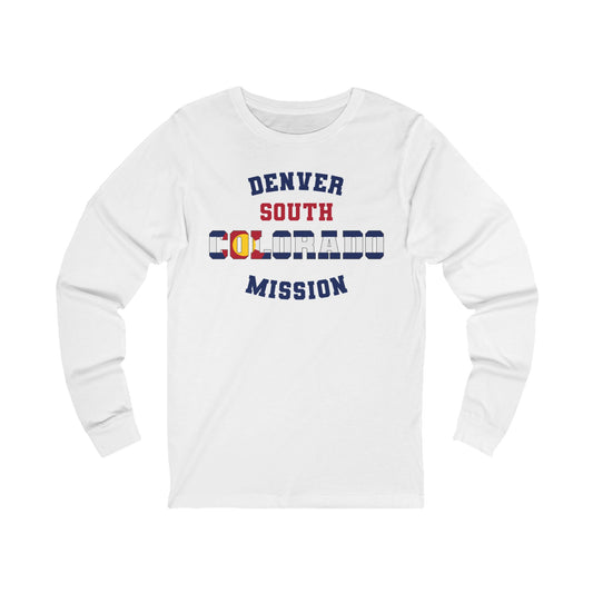 Colorado Denver South English - Unisex Long Sleeve Cotton Jersey