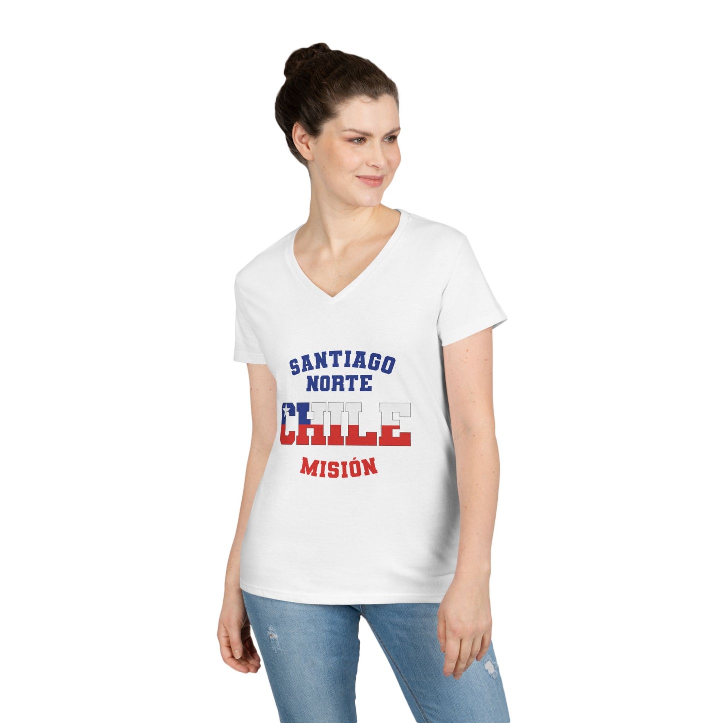 Chile Santiago North Spanish - Ladies' V-Neck T-Shirt