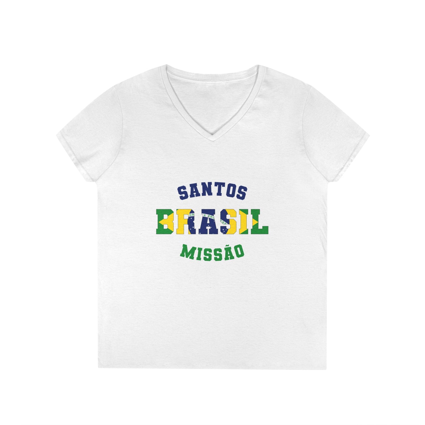 Brazil Santos Portuguese - Ladies' V-Neck T-Shirt
