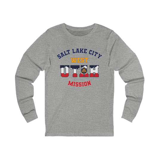 Utah Salt Lake City West English - Unisex Long Sleeve Cotton Jersey