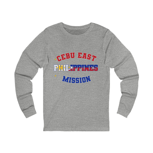 Philippines Cebu East English - Unisex Long Sleeve Cotton Jersey