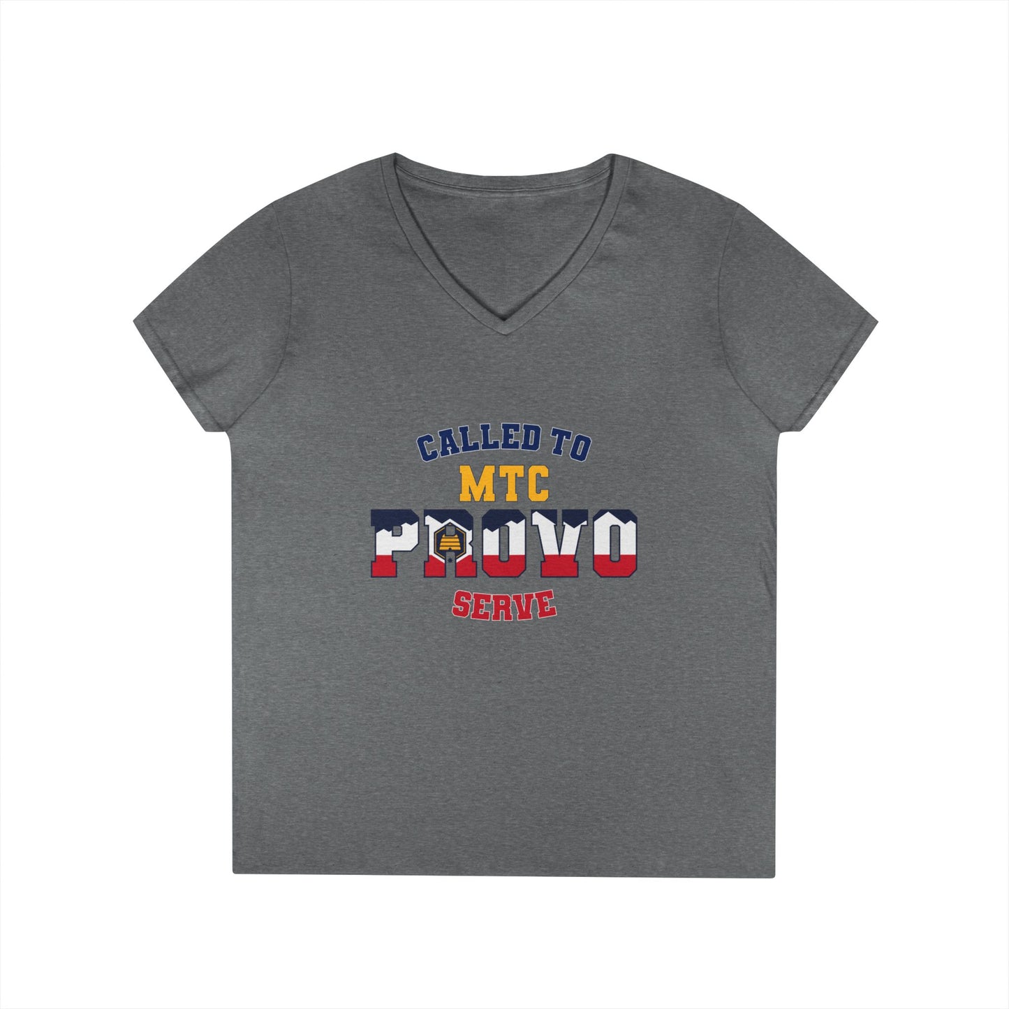 Provo MTC English New Utah Flag - Ladies' V-Neck T-Shirt