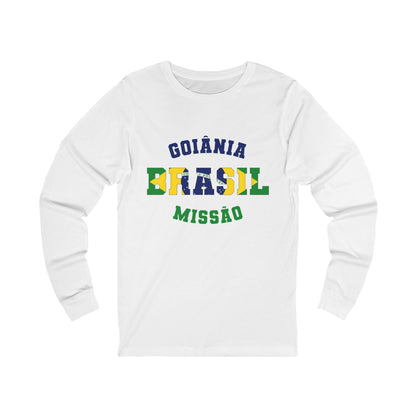 Brazil Goiania Portuguese - Unisex Long Sleeve Cotton Jersey