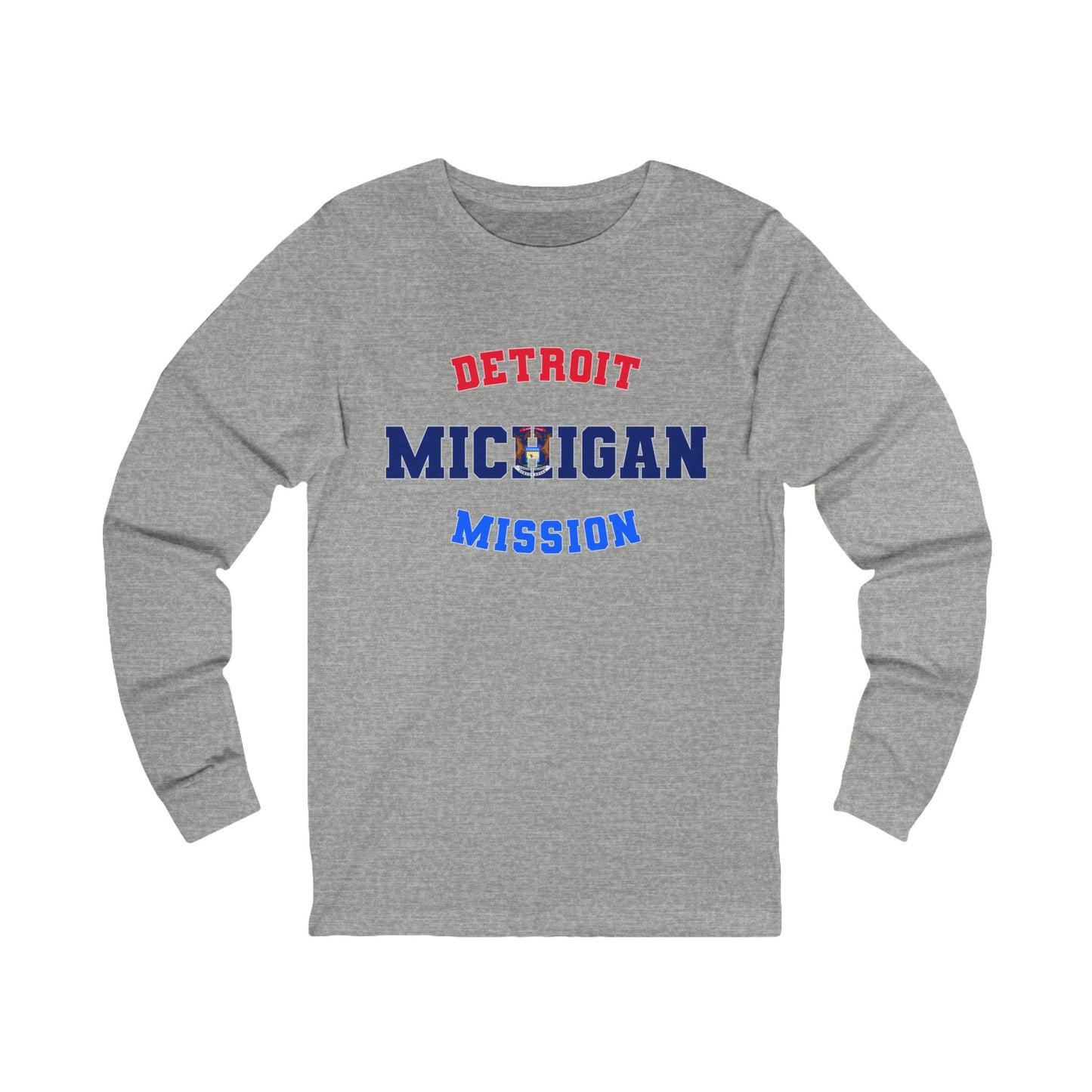 Michigan Detroit English - Unisex Long Sleeve Cotton Jersey