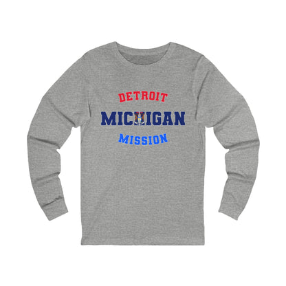 Michigan Detroit English - Unisex Long Sleeve Cotton Jersey