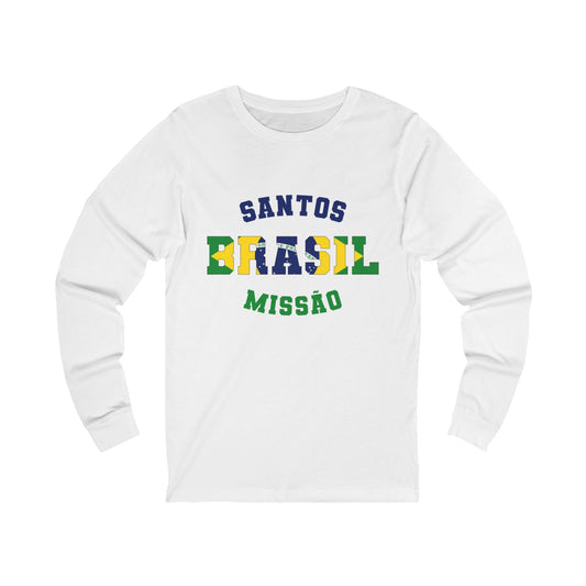 Brazil Santos Portuguese - Unisex Long Sleeve Cotton Jersey