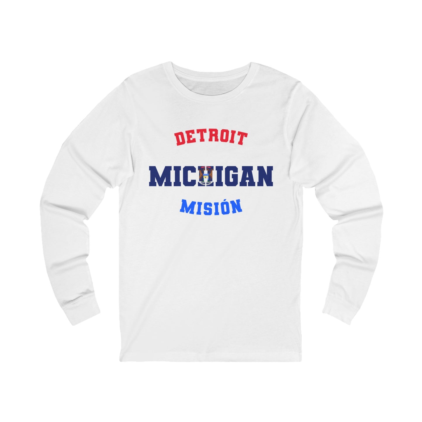 Michigan Detroit Spanish - Unisex Long Sleeve Cotton Jersey