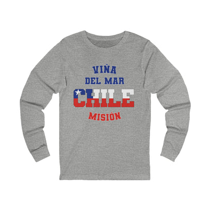 Chile Vina del Mar Spanish - Unisex Long Sleeve Cotton Jersey