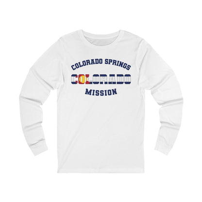 Colorado Colorado Springs English - Unisex Long Sleeve Cotton Jersey