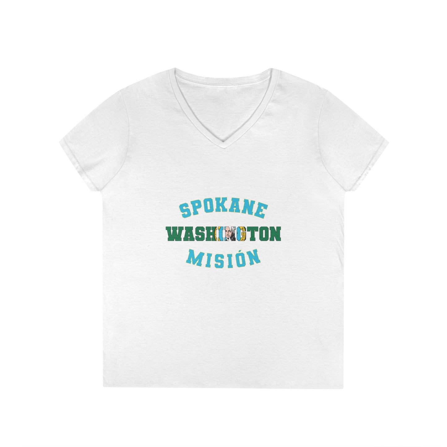Washington Spokane Spanish - Ladies' V-Neck T-Shirt